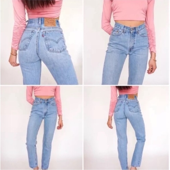 LEVI’S vintage 90's Levi's 512 Slim Tapered Leg Jeans high waisted size 25 - Picture 10 of 12